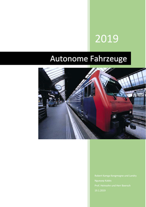 Deckblatt der Projektdokumentation Robert Kengmogne Kamga, Landry Kabes Ngueyep Njokou - Robot